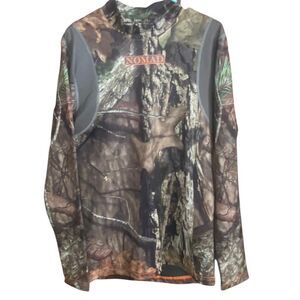 NOMAD x Mossy Oak Camo Performance Mock Neck Hunting Shirt Mens M